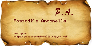 Posztós Antonella névjegykártya